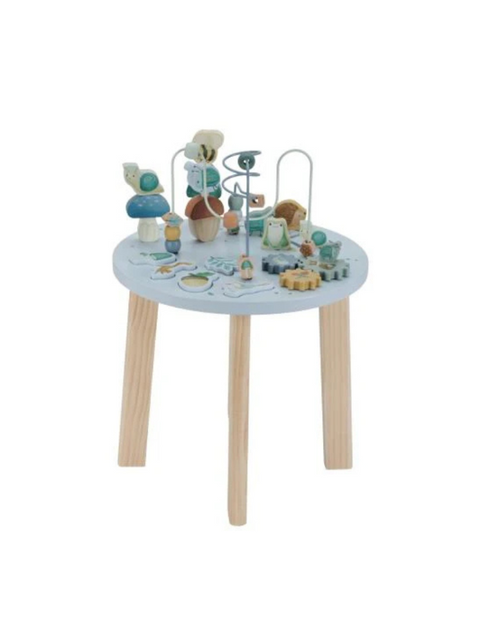 377 -GIOCO LITTLE DUTCH TAVOLO ATTIVITA' LEGNO AZZURRO