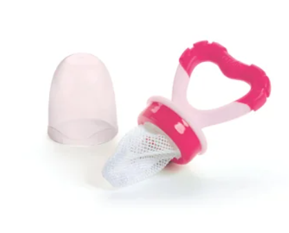 329 - Nuvita Flavorillo Yum & Gum Mangiafrutta E Massaggia Gengive Rosa