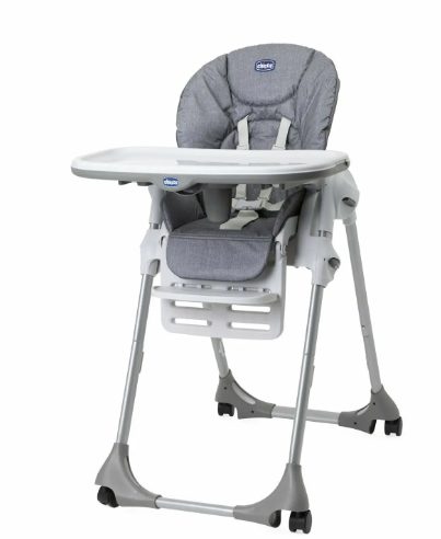 302 - seggiolone pappa chicco polly easy grigio