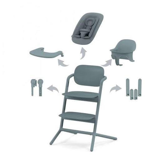 282 - seggiolone pappa cybex lemo 4in1 stone blue