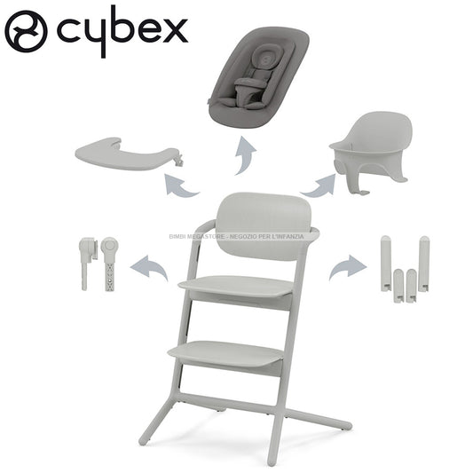 287 - seggiolone  pappa cybex lemo 4in1 suede grey