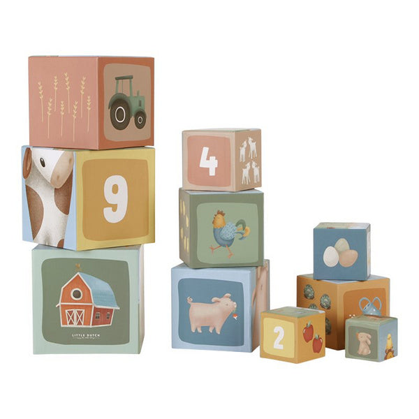 413 GIOCO LITTLE DUTCH BLOCCO CUBI LEGNO