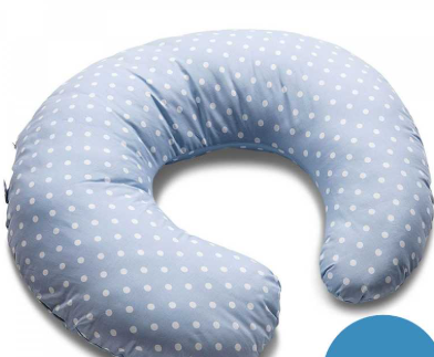 341 - cuscino allattamento italbaby azzurro a pois