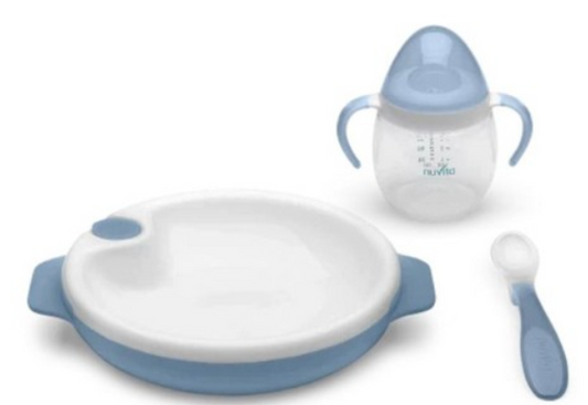 355 - SET PAPPA COMPLETO POWDER BLU NUVITA