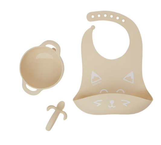 363 - Babymoov set pappa 6-12 mesi 3 pezzi first’isy volpe beige