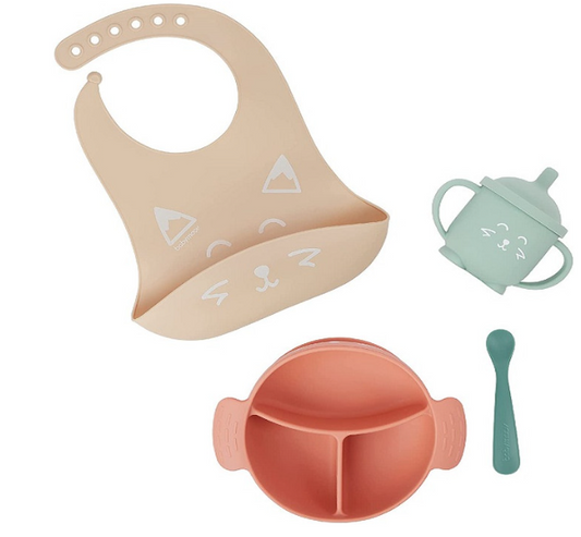 381 - SET PAPPA BABY MOOV SALMONE