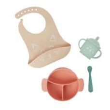 401 - SET PAPPA BABY MOOV SILICONE BEIGE