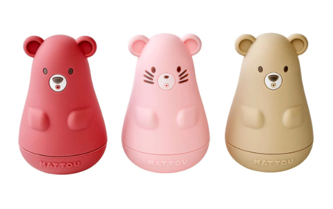 398 - set bagno nattou 3 pezzi rosa