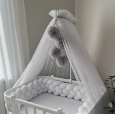 436 - VELO GRIGIO CON PON PON