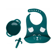 473 - SET PAPPA SILICONE VERDE BABY MOOV