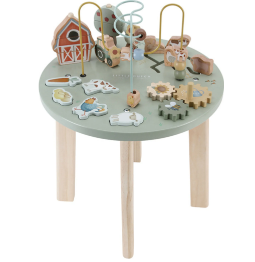 475 - tavolo gioco legno verde little dutch