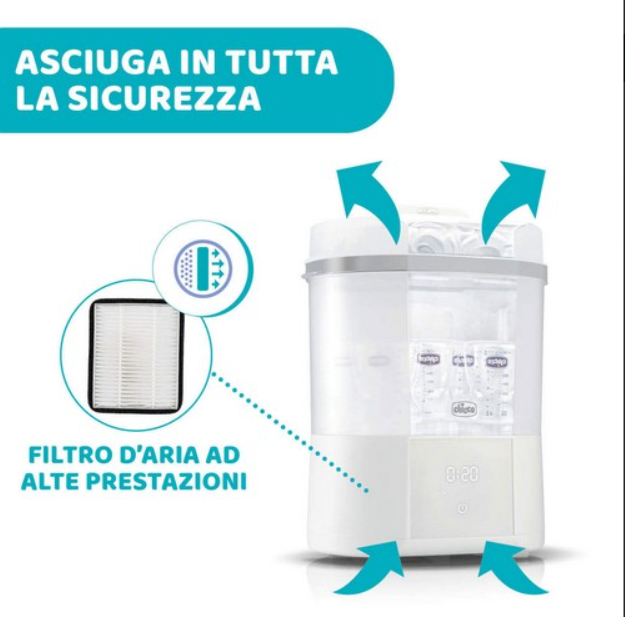 Sterilizzatore Chicco + asciugatura