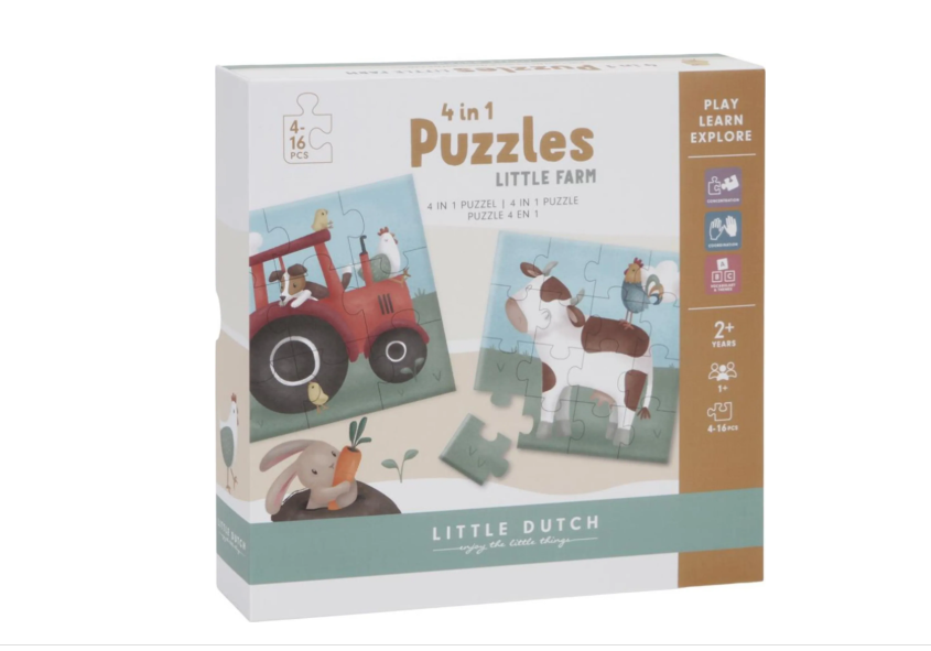 Little Dutch 4 in 1 Puzzle