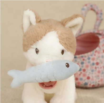 Peluche Gatto Marley con Trasportino - Little Dutch