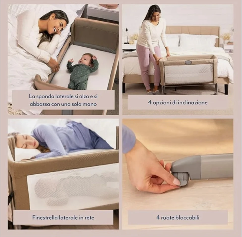 Culla Co-Sleeping Graco next to me