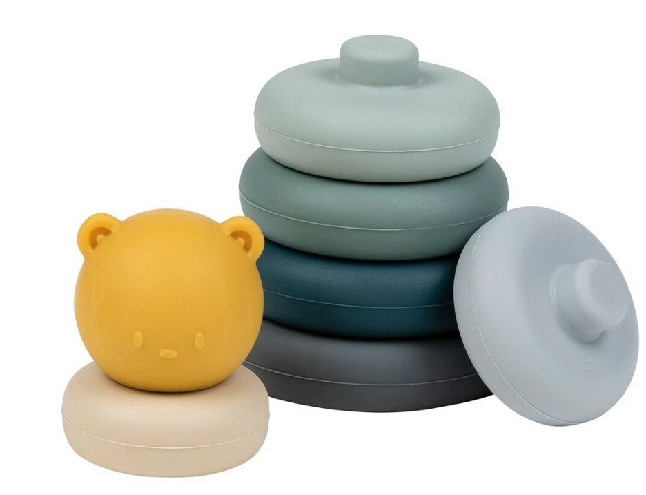 Nattou Gioco di impilamento Silicone multicolore
