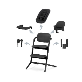 298 - seggiolone pappa cybex lemo 4in1 stunning black