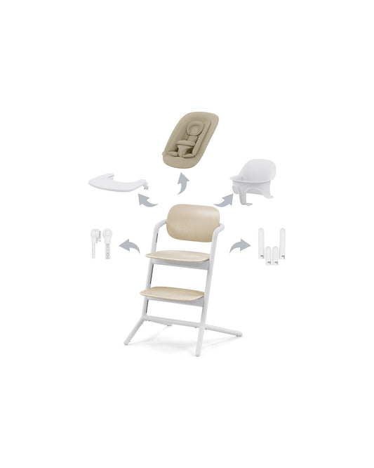 269 - seggiolone pappa cybex lemo 4in1 sand white
