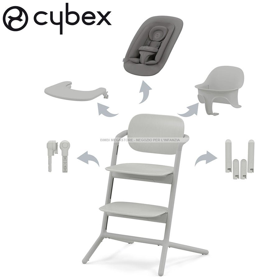 287 - seggiolone  pappa cybex lemo 4in1 suede grey