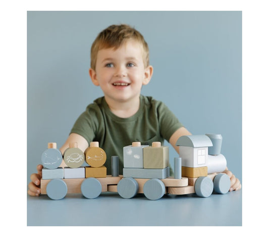334 gioco little dutch trenino in legno azzurro